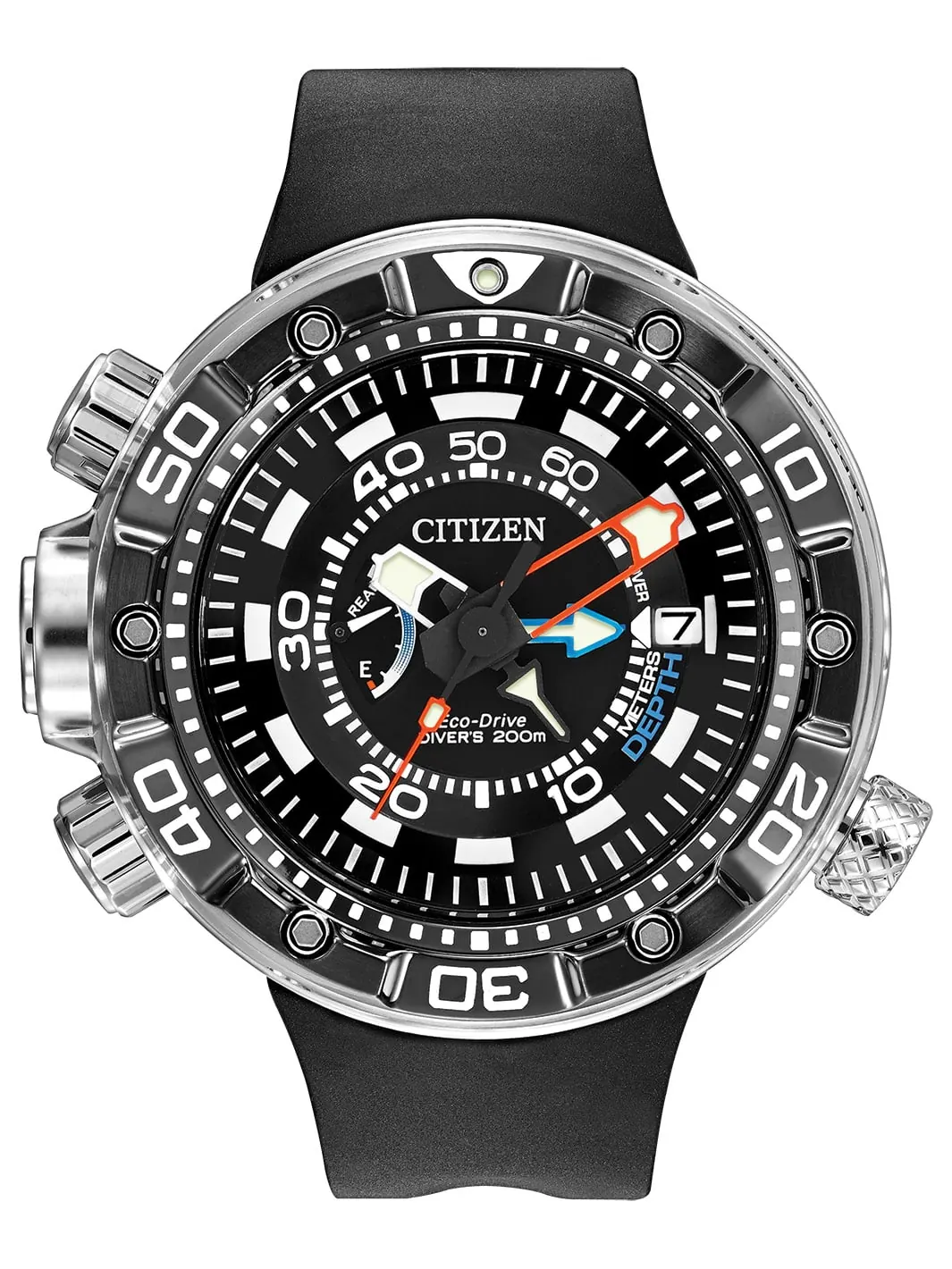 Promaster Aqualand 200M Depth Meter Citizen watch front view