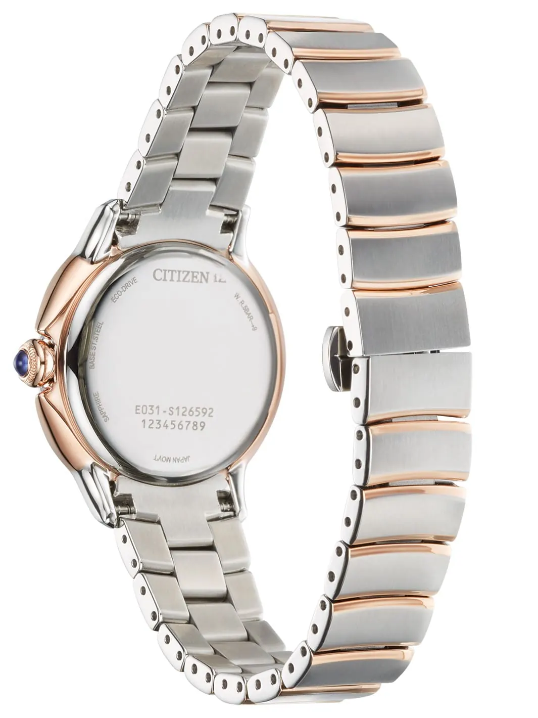 Eco Drive Ceci Citizen watch case back